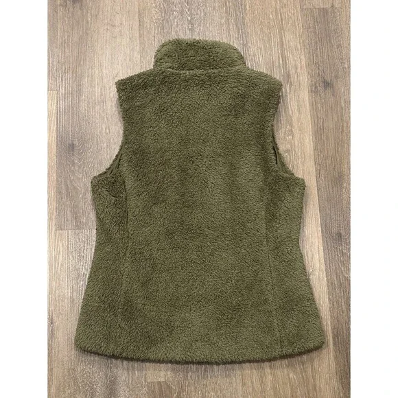 Patagonia Vest Womens Medium Green Fleece Los Gatos Full Zip Sherpa Outdoor - Picture 8 of 12